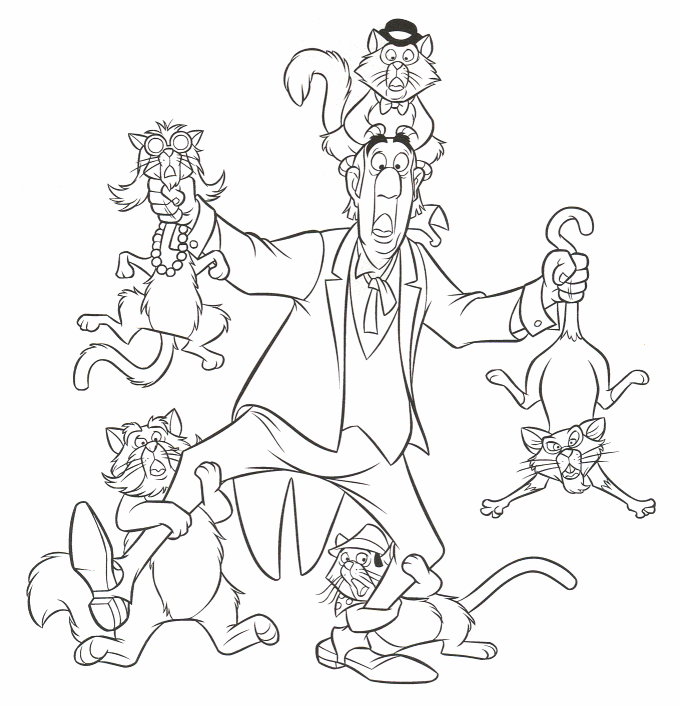 Aristocats Coloring Pages Cartoons Aristocatss Printable 2020 0629 Coloring4free
