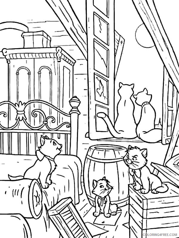Aristocats Coloring Pages Cartoons Printables Aristocats Printable 2020 0641 Coloring4free