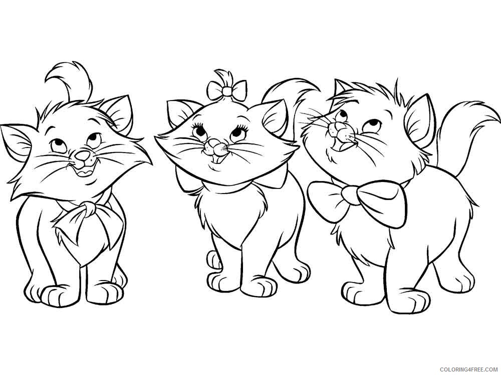 Aristocats Coloring Pages Cartoons aristocats 12 Printable 2020 0616 Coloring4free