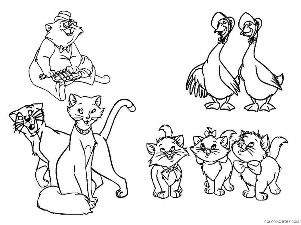 Aristocats Coloring Pages Cartoons aristocats 2 Printable 2020 0618 Coloring4free