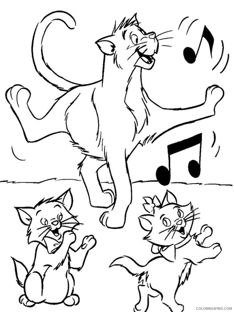 Aristocats Coloring Pages Cartoons aristocats 20 Printable 2020 0619 Coloring4free