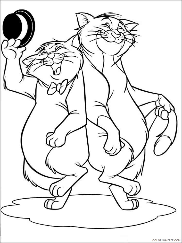 Aristocats Coloring Pages Cartoons aristocats 6 Printable 2020 0625 Coloring4free