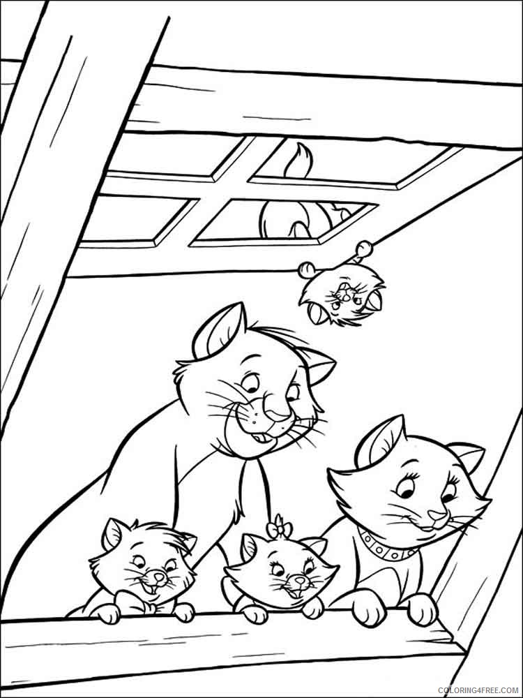 Aristocats Coloring Pages Cartoons aristocats 7 Printable 2020 0626 Coloring4free