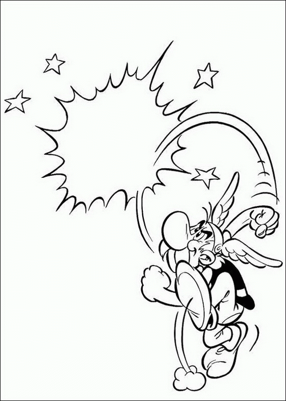 Asterix and Obelix Coloring Pages Cartoons asterix fighting Printable 2020 0685 Coloring4free