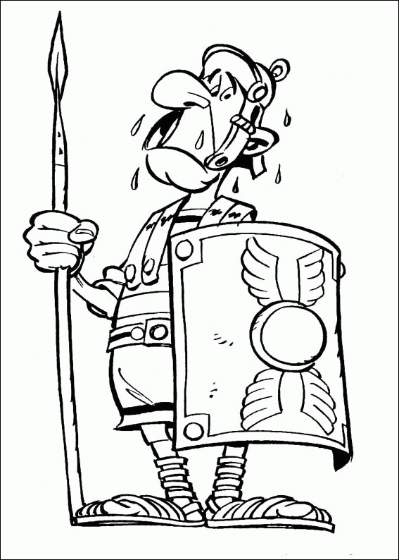 Asterix and Obelix Coloring Pages Cartoons asterix roman soldier Printable 2020 0689 Coloring4free