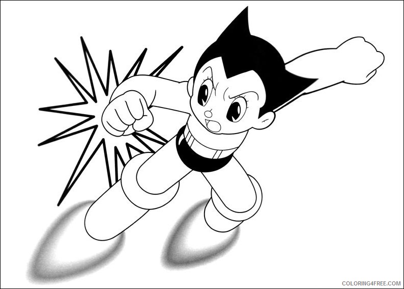 Astro Boy Coloring Pages Cartoons 1533605677_astro boy fighting a4 Printable 2020 0702 Coloring4free