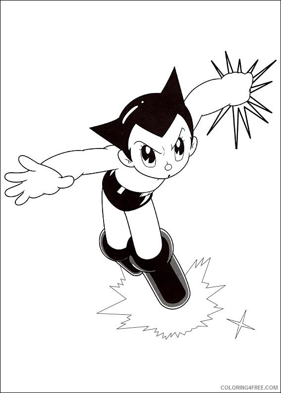 Astro Boy Coloring Pages Cartoons 1533609362_astro boy ready to punch a4 Printable 2020 0705 Coloring4free