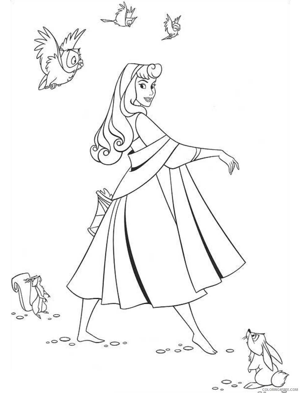 Aurora Coloring Pages Cartoons 1567237055_aurora_is_walking a4 Printable 2020 0831 Coloring4free