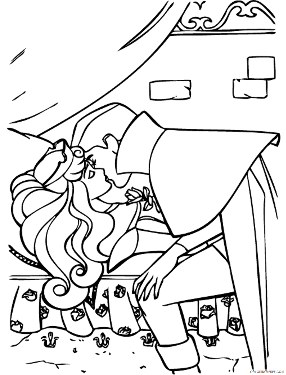 Aurora Coloring Pages Cartoons 1567497464_phillip_kissing_aurora a4 Printable 2020 0835 Coloring4free