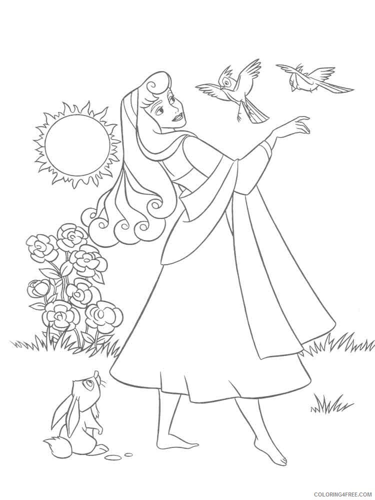 Aurora Coloring Pages Cartoons aurora disney princess 4 Printable 2020 0849 Coloring4free