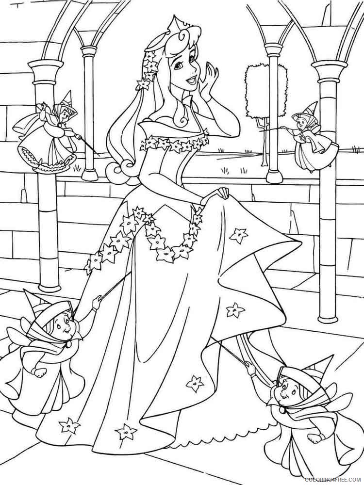 Aurora Coloring Pages Cartoons aurora disney princess 7 Printable 2020 0851 Coloring4free