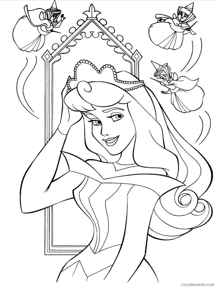 Aurora Coloring Pages Cartoons princess aurora 12 Printable 2020 0860 Coloring4free
