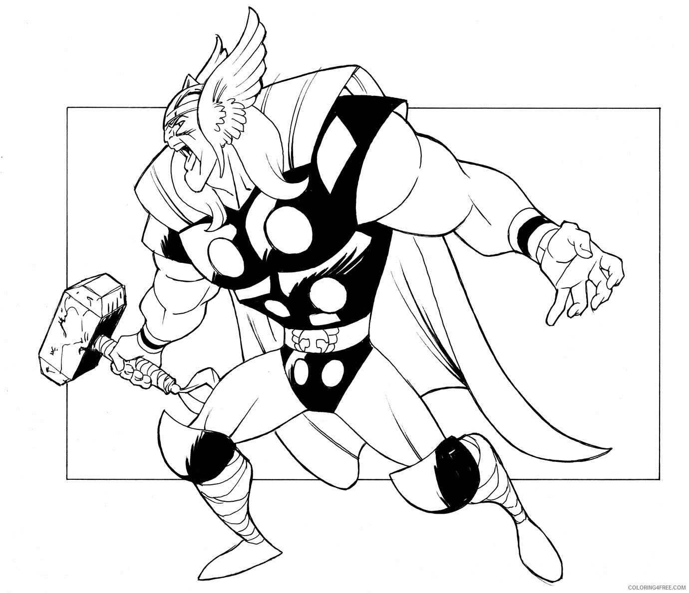 Avengers Coloring Pages Superheroes Printable Coloring4free