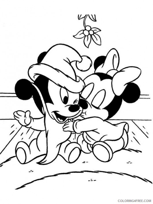 Baby Disney Coloring Pages Cartoons Baby Kiss Disney Christmas Printable 2020 0913 Coloring4free