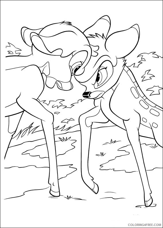 Bambi Coloring Pages Cartoons 1533698830_bambi and ronno fighting a4 Printable 2020 0922 Coloring4free