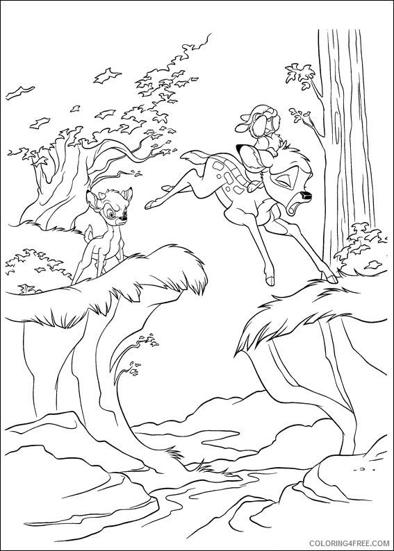 Bambi Coloring Pages Cartoons 1533699434_thumper bambi ronno a4 Printable 2020 0924 Coloring4free