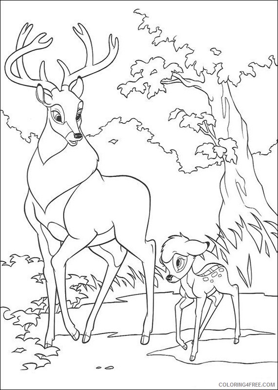 Bambi Coloring Pages Cartoons Bambi Pictures Free Printable 2020 1011 Coloring4free