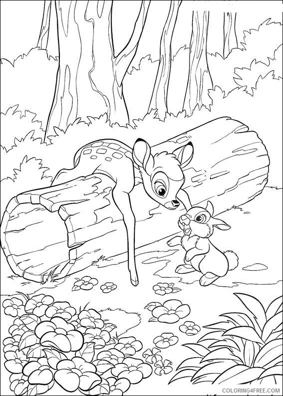 Bambi Coloring Pages Cartoons Bambi Pictures to Print Printable 2020 1012 Coloring4free