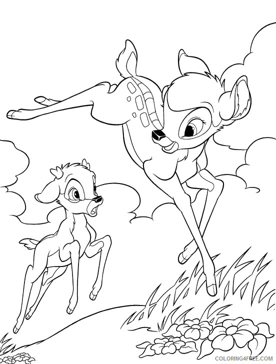 Bambi Coloring Pages Cartoons Bambi Printable 2020 1010 Coloring4free
