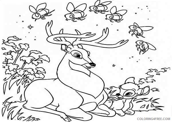 Bambi Coloring Pages Cartoons Bambi and Roe Deer Talking Printable 2020 0973 Coloring4free