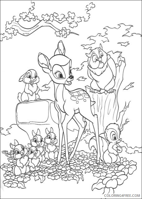 Bambi Coloring Pages Cartoons Bambi for Kids Printable 2020 1007 Coloring4free
