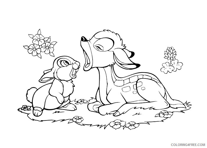 Bambi Coloring Pages Cartoons Bambi for kids 3 Printable 2020 1006 Coloring4free