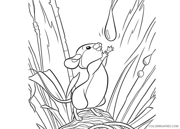 Bambi Coloring Pages Cartoons Bambi mouse friend Printable 2020 1019 Coloring4free