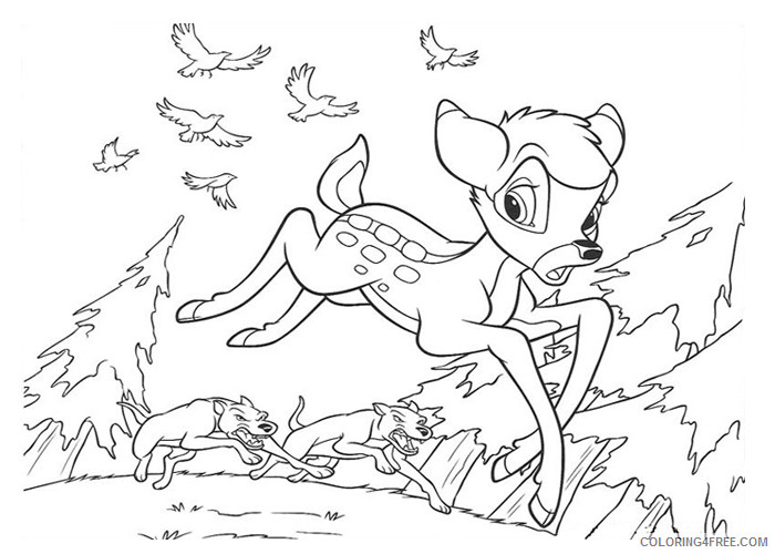 Bambi Coloring Pages Cartoons Bambi running Printable 2020 1022 Coloring4free