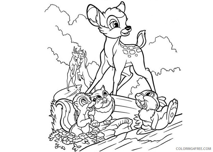 Bambi Coloring Pages Cartoons Disney Bambi Printable 2020 1026 Coloring4free