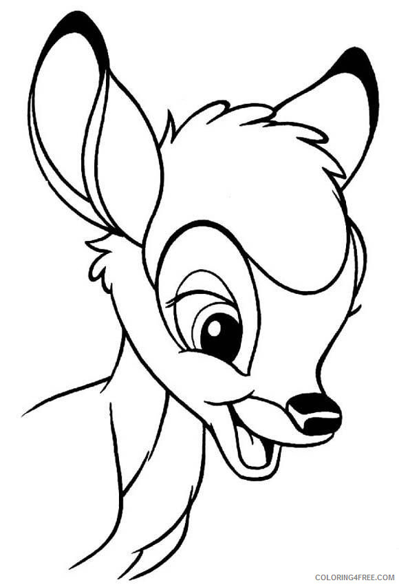 Bambi Coloring Pages Cartoons Disney Bambi Printable 2020 1027 Coloring4free