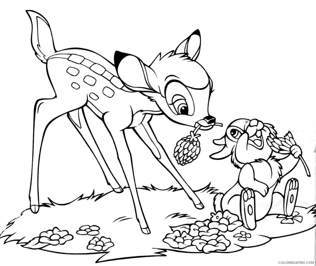Bambi Coloring Pages Cartoons Free Bambi 2 Printable 2020 1031 Coloring4free