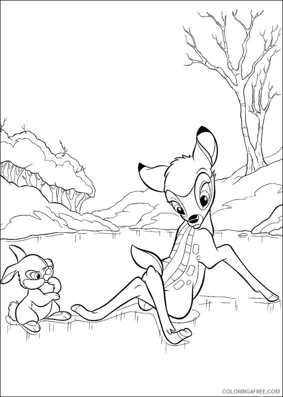 Bambi Coloring Pages Cartoons Free Bambi Printable 2020 1032 Coloring4free