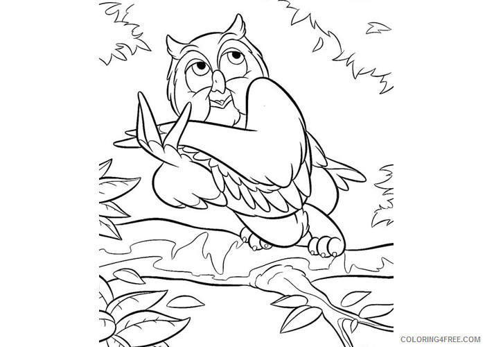 Bambi Coloring Pages Cartoons Owl Bambi Printable 2020 1033 Coloring4free