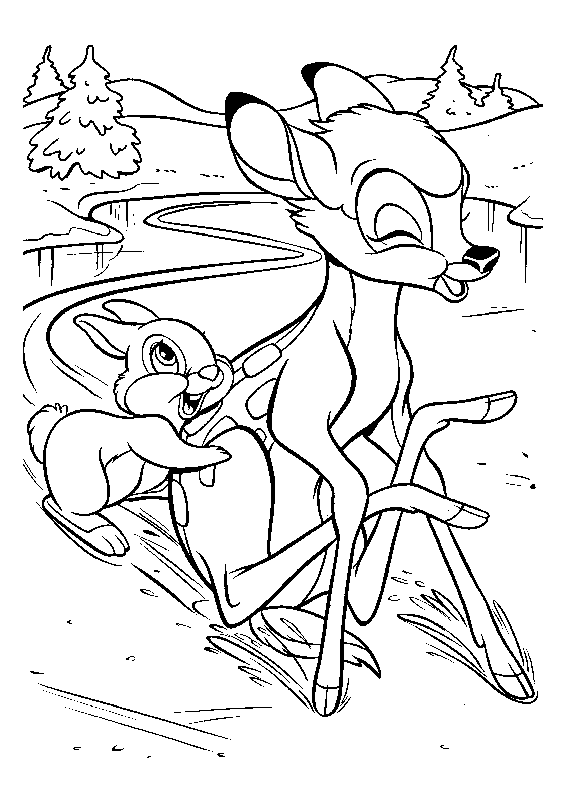 Bambi Coloring Pages Cartoons bambi 0 Printable 2020 0985 Coloring4free