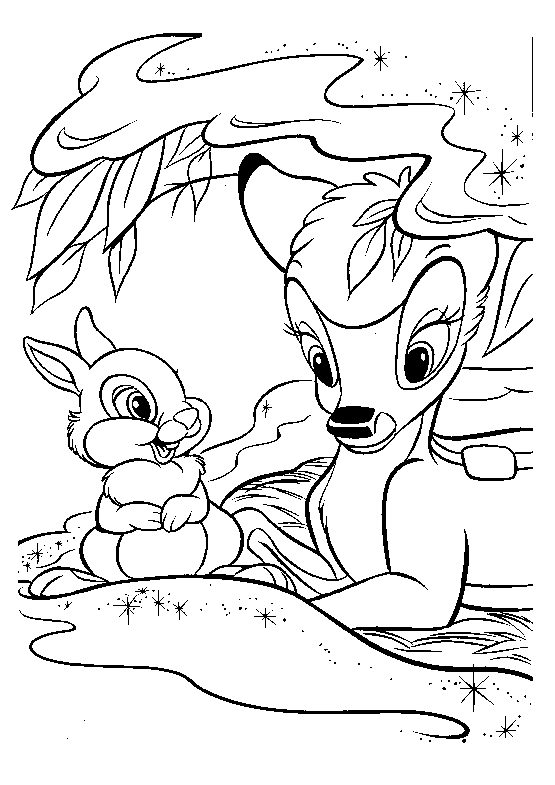 Bambi Coloring Pages Cartoons bambi 1 Printable 2020 0986 Coloring4free
