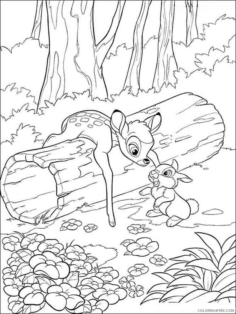 Bambi Coloring Pages Cartoons bambi 11 Printable 2020 0988 Coloring4free
