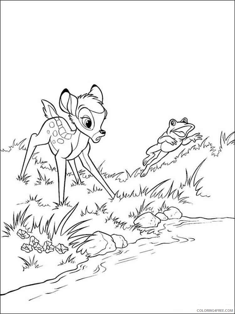 Bambi Coloring Pages Cartoons bambi 12 Printable 2020 0989 Coloring4free