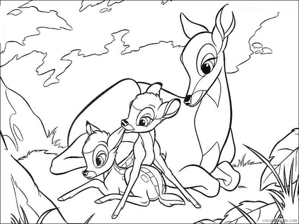 Bambi Coloring Pages Cartoons bambi 16 Printable 2020 0993 Coloring4free