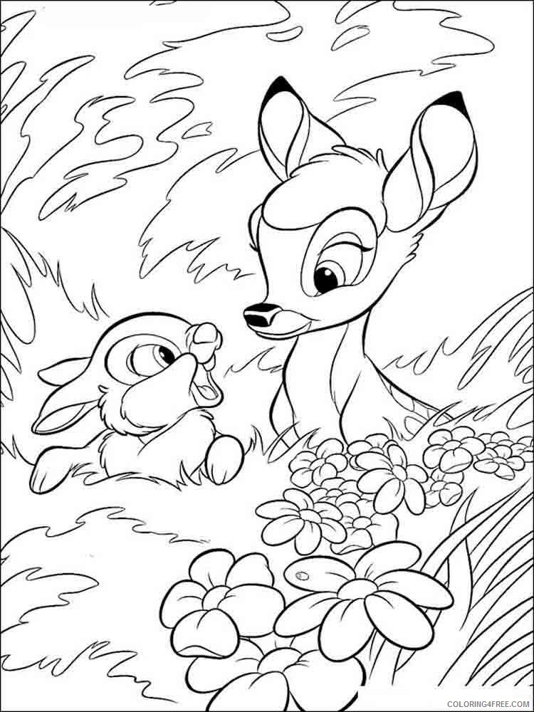 Bambi Coloring Pages Cartoons bambi 17 Printable 2020 0994 Coloring4free