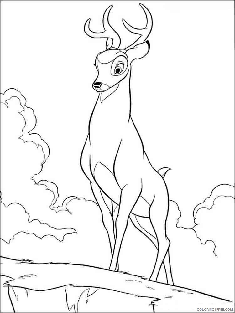 Bambi Coloring Pages Cartoons bambi 18 Printable 2020 0995 Coloring4free