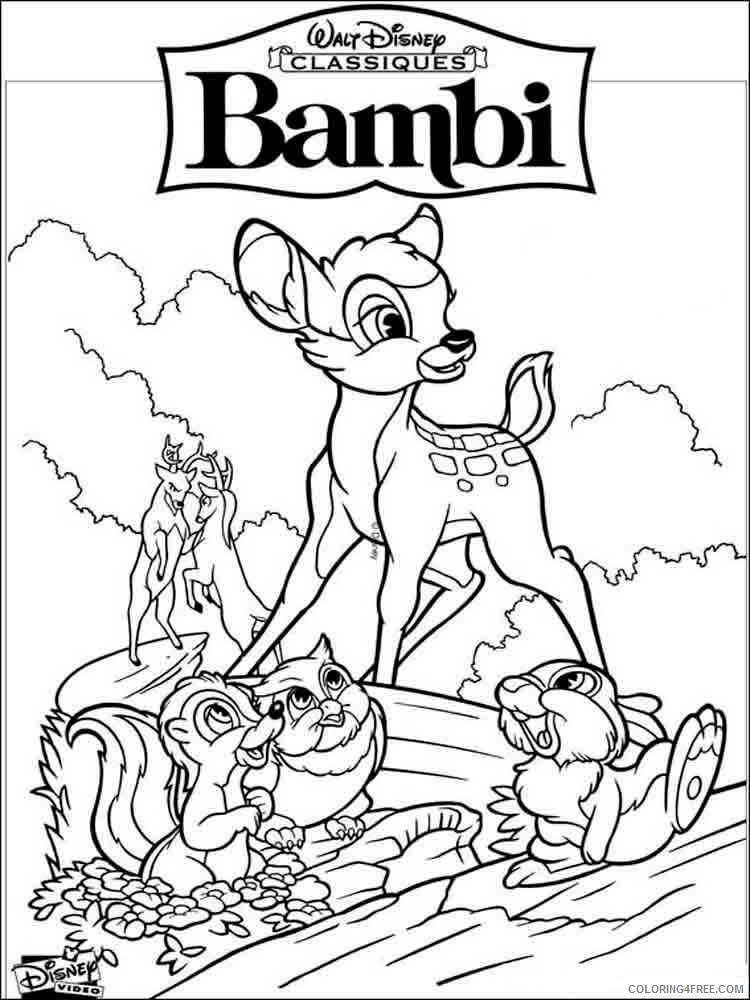 Bambi Coloring Pages Cartoons bambi 22 Printable 2020 0999 Coloring4free