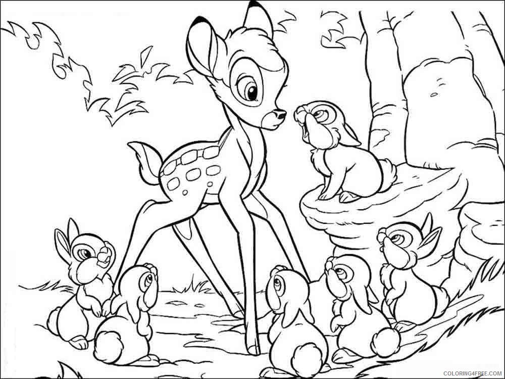 Bambi Coloring Pages Cartoons bambi 6 Printable 2020 1001 Coloring4free