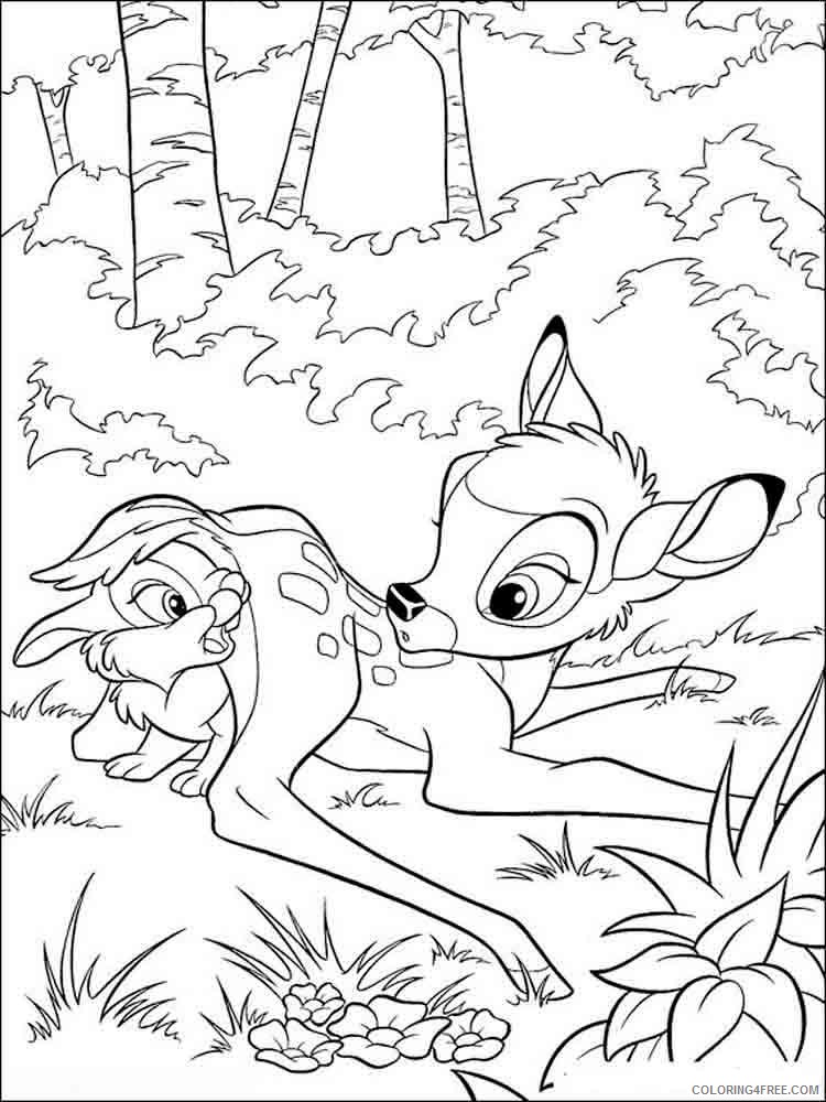 Bambi Coloring Pages Cartoons bambi 9 Printable 2020 1003 Coloring4free