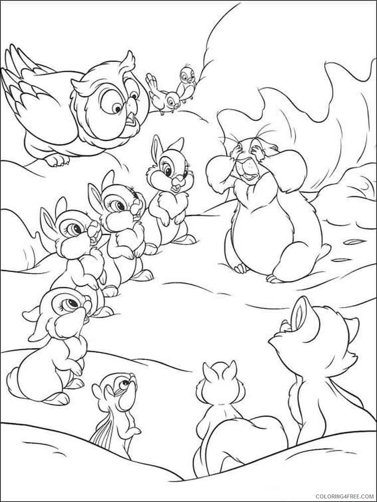 Bambi Coloring Pages Cartoons bambi and friends 17 Printable 2020 0967 Coloring4free
