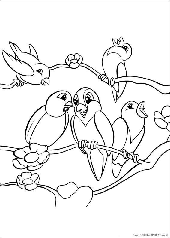 Bambi Coloring Pages Cartoons bambi birds Printable 2020 0979 Coloring4free