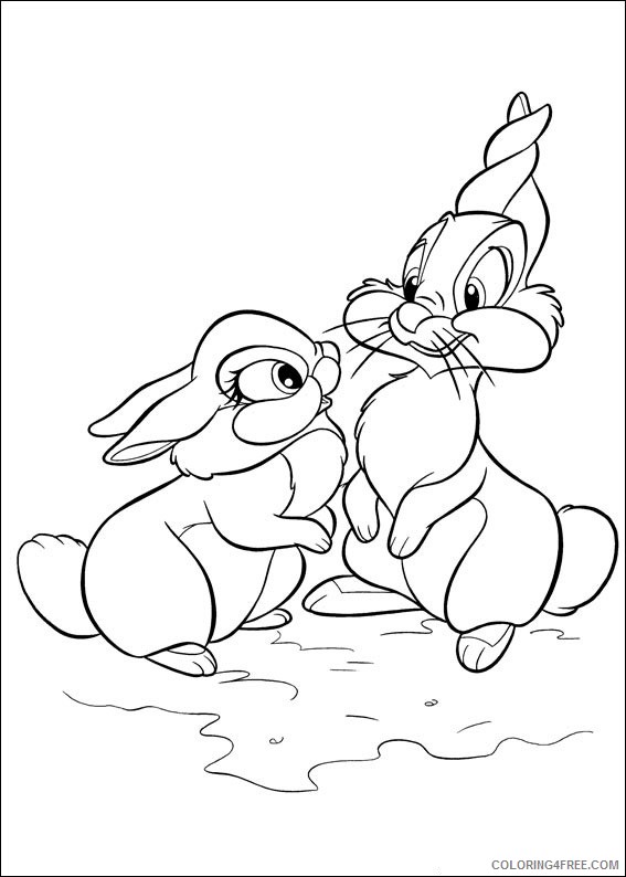 Bambi Coloring Pages Cartoons bambi bunnies Printable 2020 0980 Coloring4free