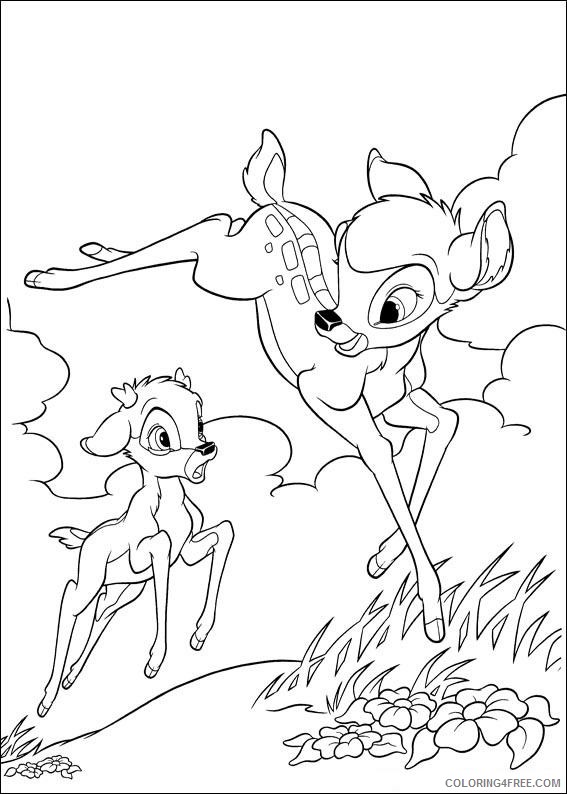Bambi Coloring Pages Cartoons bambi running Printable 2020 1023 Coloring4free