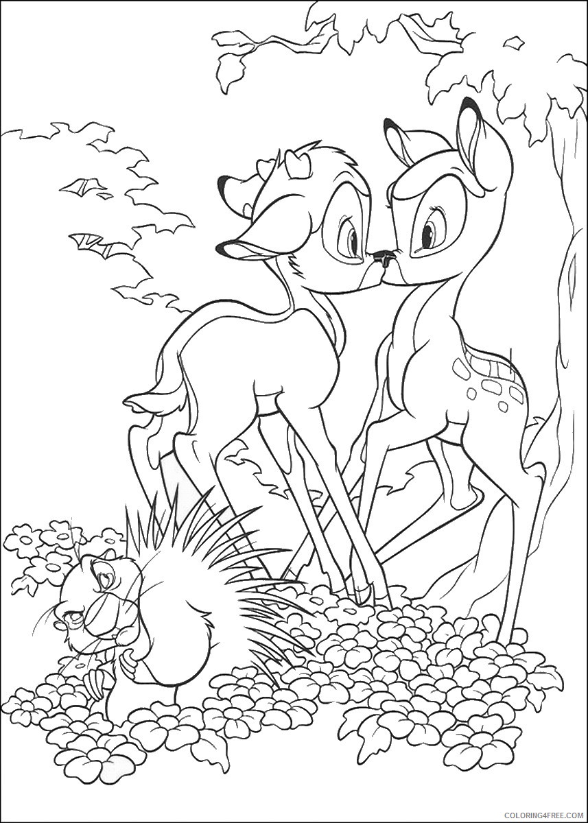 Bambi Coloring Pages Cartoons bambi_cl_01 Printable 2020 0928 Coloring4free