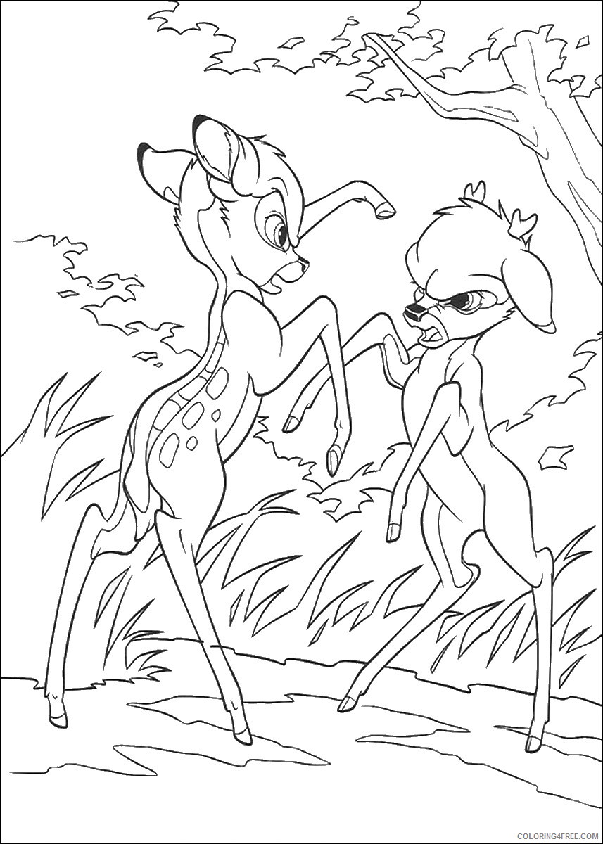 Bambi Coloring Pages Cartoons bambi_cl_07 Printable 2020 0933 Coloring4free