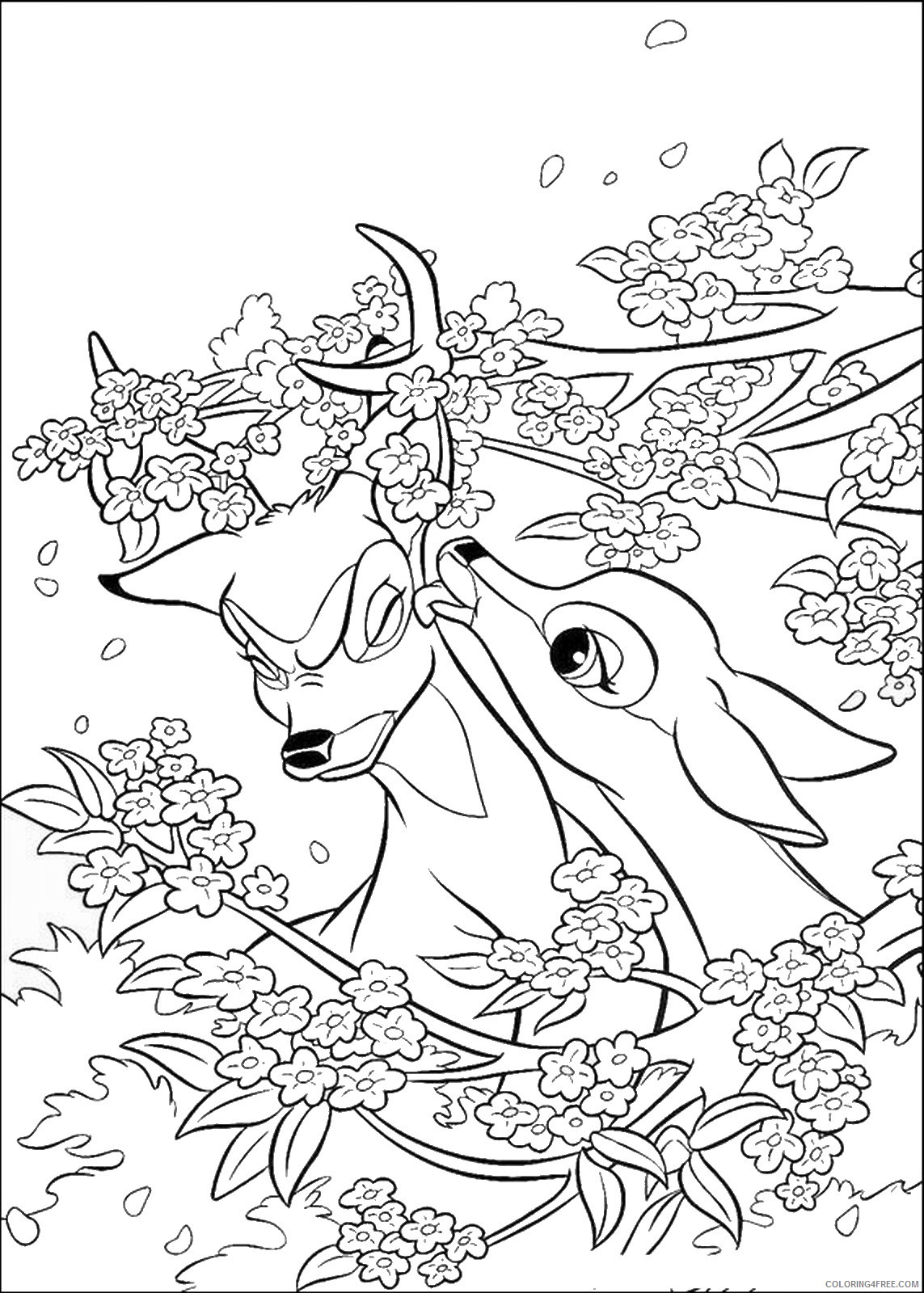 Bambi Coloring Pages Cartoons bambi_cl_08 Printable 2020 0934 Coloring4free